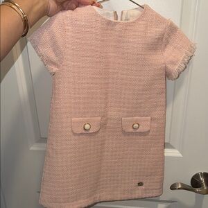Elegant Pink Tweed Kids Formal Dress